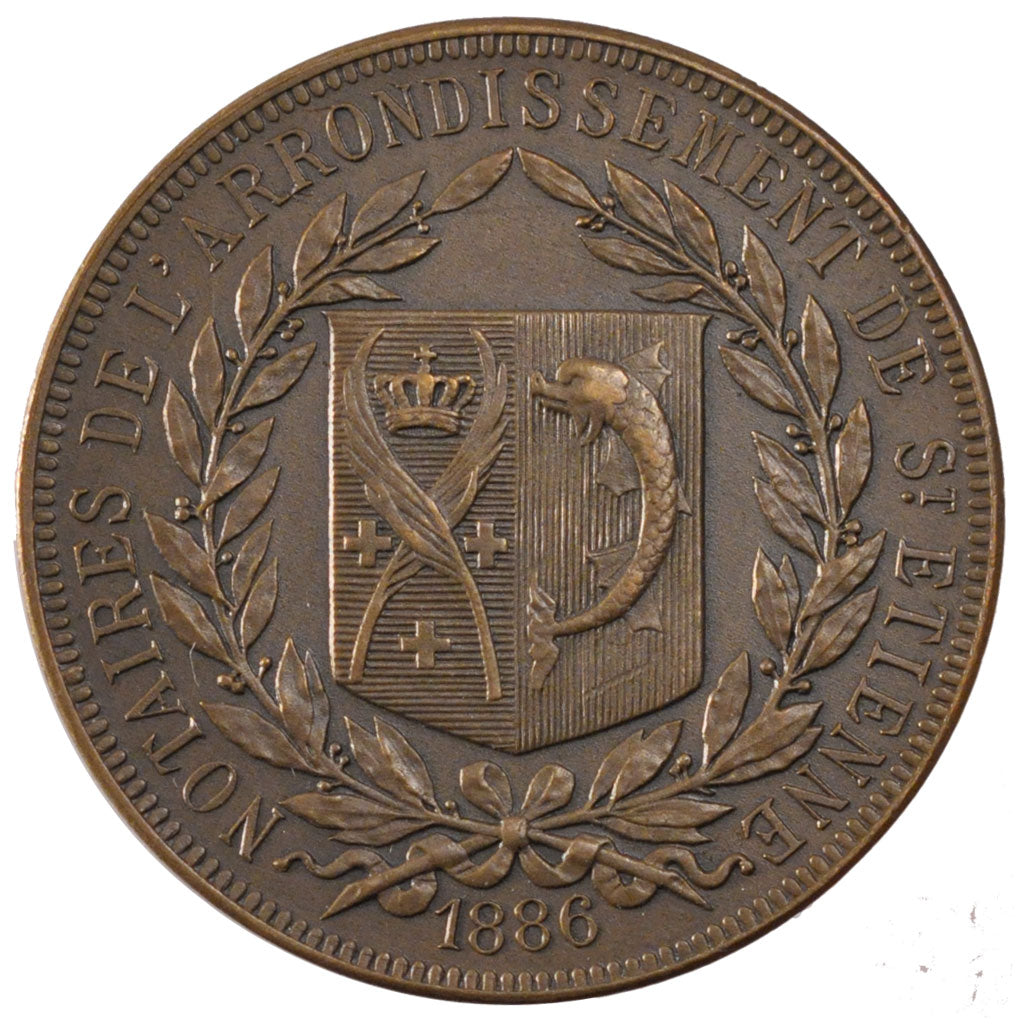 Francia, Token, Notary, 1886, SPL-, Bronzo, Lerouge:368e