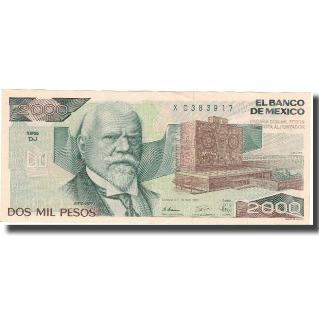 Banknote, Mexico, 2000 Pesos, 1989, 1989-03-28, KM:86c, UNC(65-70)