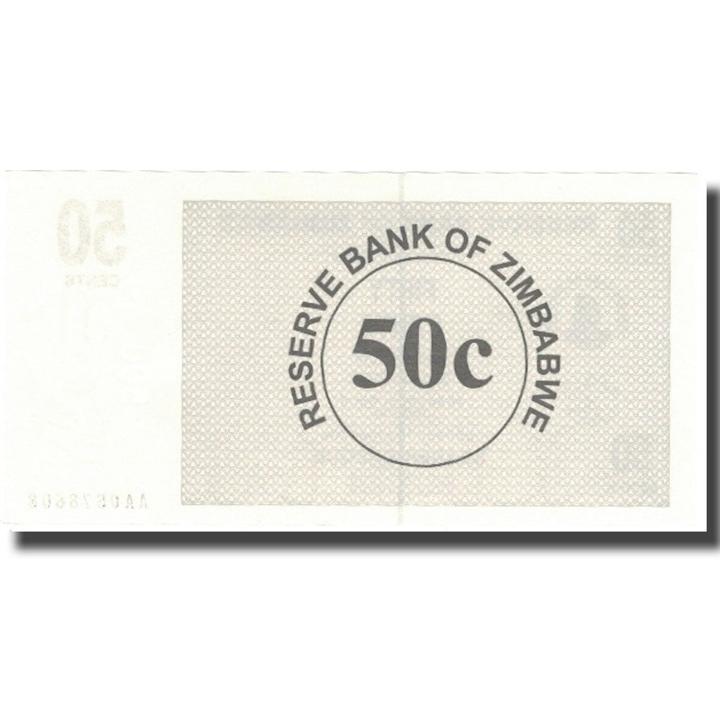 Banknote, Zimbabwe, 50 Cents, 2007, 2007-07-31, KM:36, UNC(65-70)