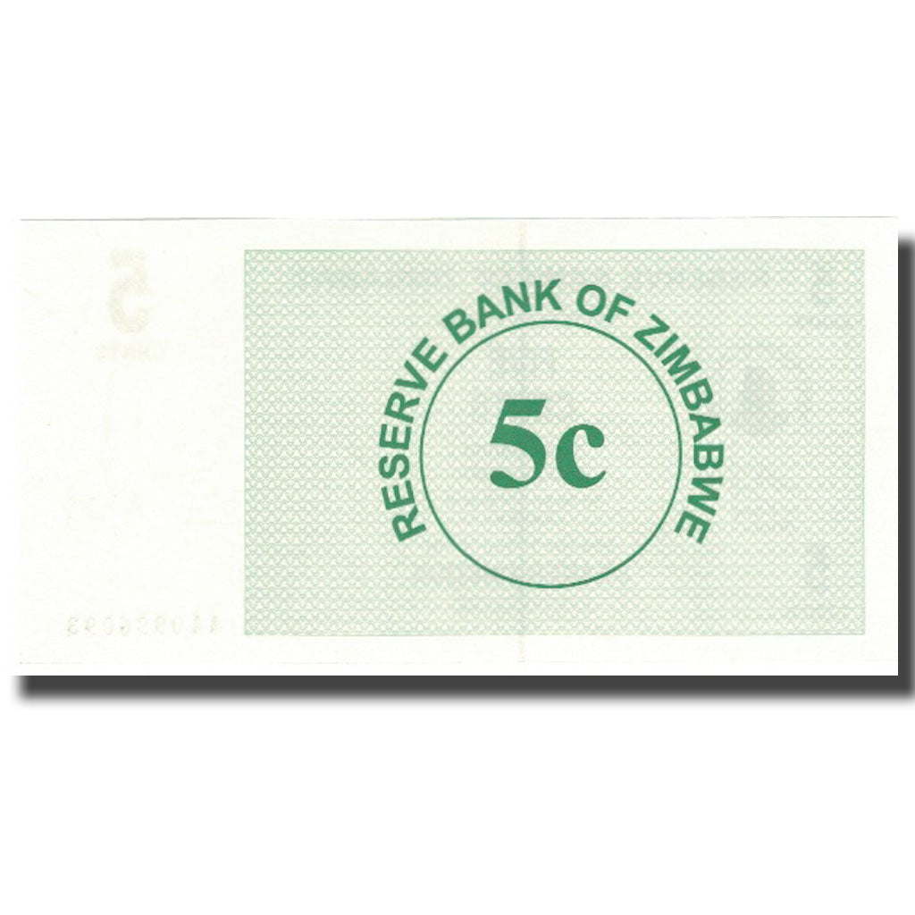 Biljet, Zimbabwe, 5 Cents, 2007, 2007-07-31, KM:34, NIEUW