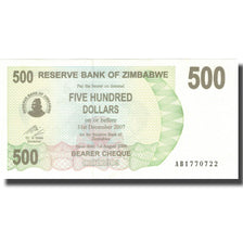 Banknote, Zimbabwe, 500 Dollars, 2007, 2007-07-31, KM:43, UNC(65-70)