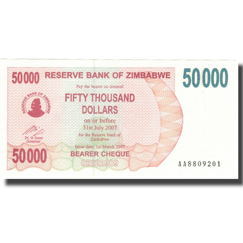 Banknote, Zimbabwe, 50,000 Dollars, 2007, 2007-07-31, KM:47, UNC(65-70)