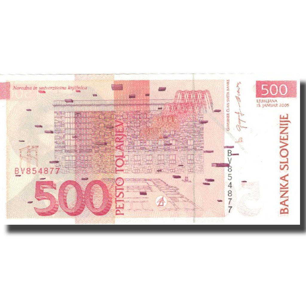 Banknote, Slovenia, 500 Tolarjev, 2005, 2005-01-15, KM:16c, UNC(65-70)