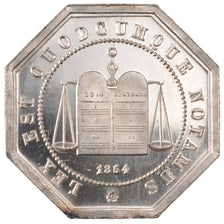 France, Token, Notary, 1854, MS(60-62), Silver, Lerouge:12