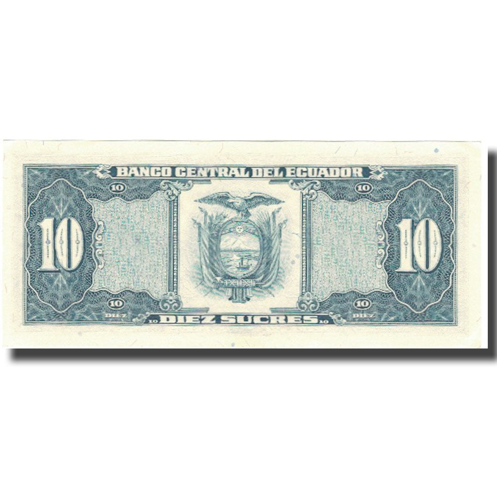 Nota, Equador, 10 Sucres, 1988, 1988-11-22, KM:121, UNC(65-70)