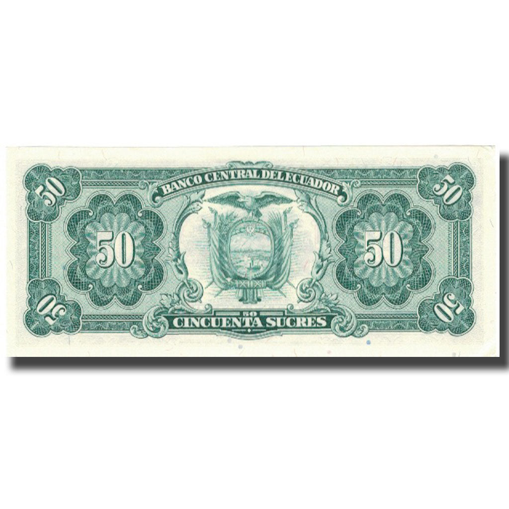 Banknote, Ecuador, 50 Sucres, 1988, 1988-11-22, KM:122a, UNC(63)