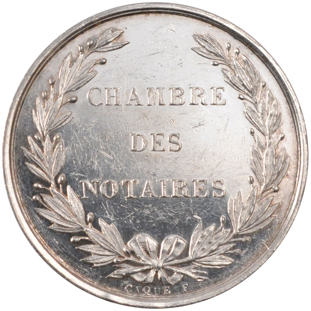 France, Notary, Token, MS(60-62), Silver, Lerouge #18, 13.00