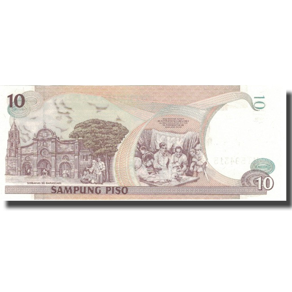 Biljet, Fillipijnen, 10 Piso, KM:187b, NIEUW