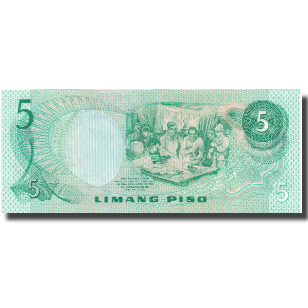 Biljet, Fillipijnen, 5 Piso, KM:160d, NIEUW