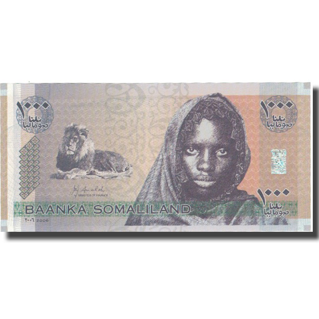 Geldschein, Somaliland, 1000 Shillings, 2006, 2006, KM:CS1a, UNZ