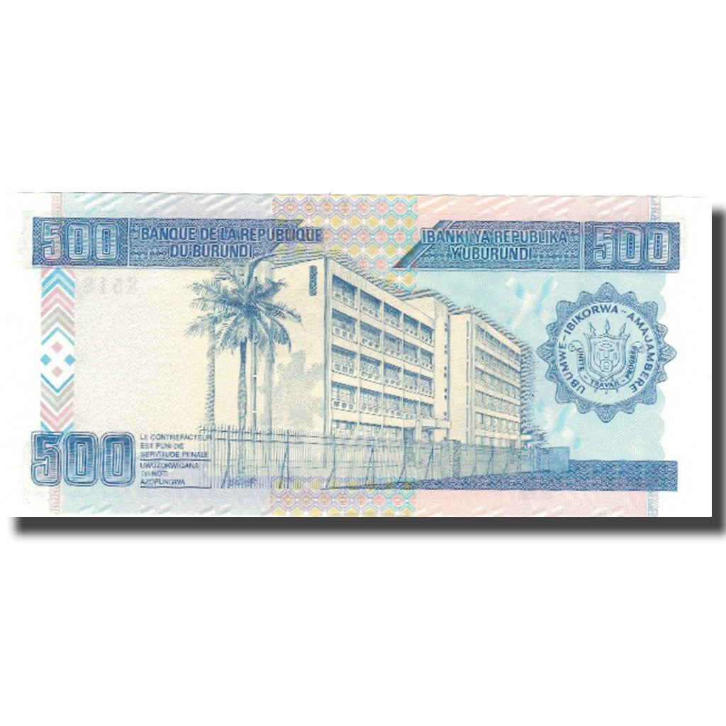 Banknote, Burundi, 500 Francs, 1995, 1995-02-05, KM:37a, UNC(65-70)