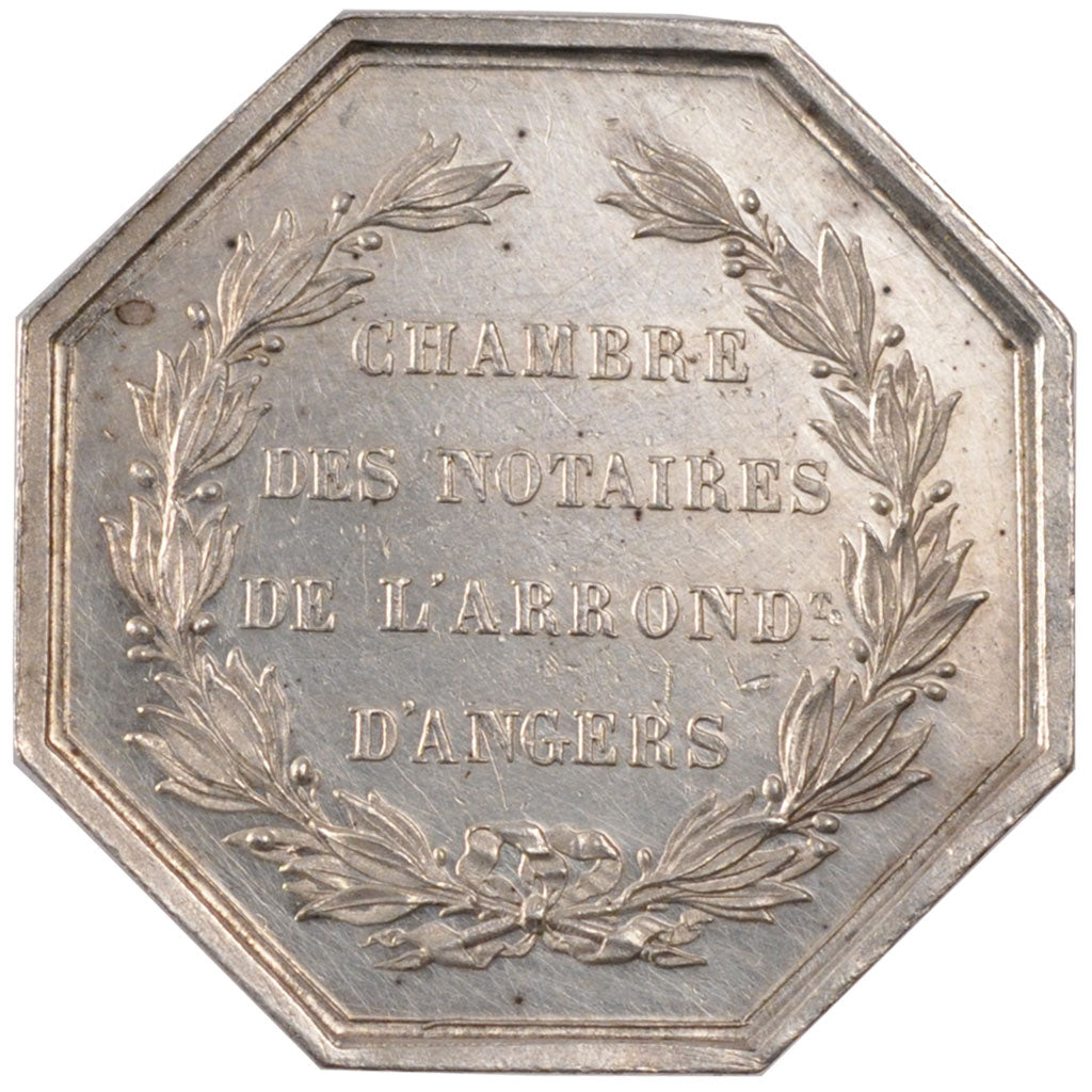 France, Notary, Token, MS(60-62), Silver, Lerouge #19, 12.00