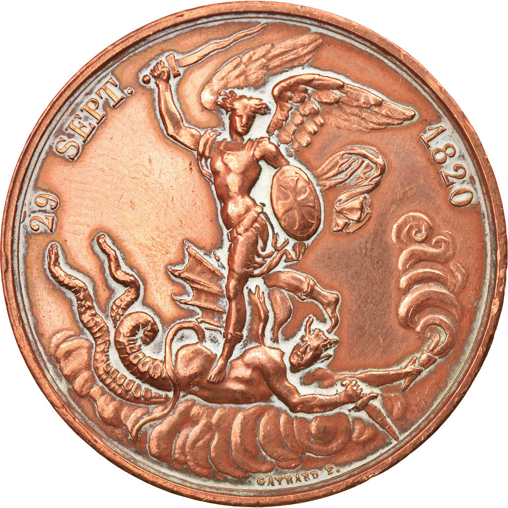 France, Médaille, Naissance du Comte de Chambord, History, 1820, Gayrard, TTB+
