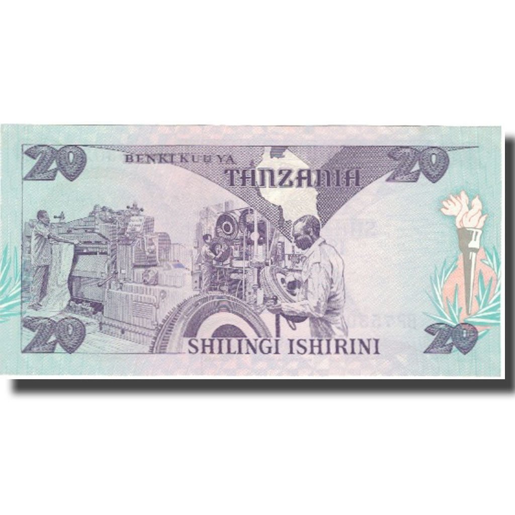 Billet, Tanzania, 20 Shilingi, Undated (1985), KM:9, NEUF