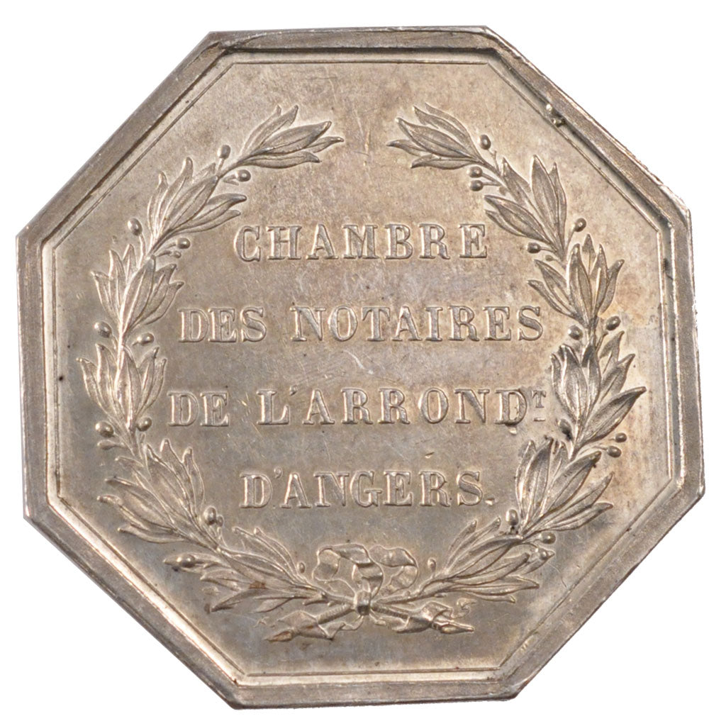 France, Notary, Token, MS(60-62), Silver, Lerouge #19a, 14.00