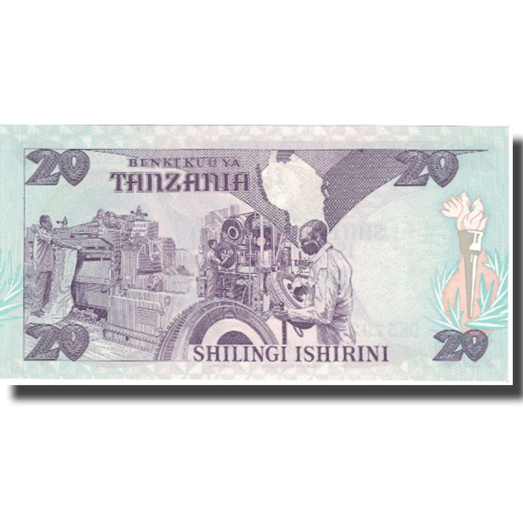 Banknote, Tanzania, 20 Shilingi, Undated (1987), KM:15, UNC(65-70)