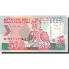 Banknote, Madagascar, 2500 Francs = 500 Ariary, Undated (1993), KM:72Aa