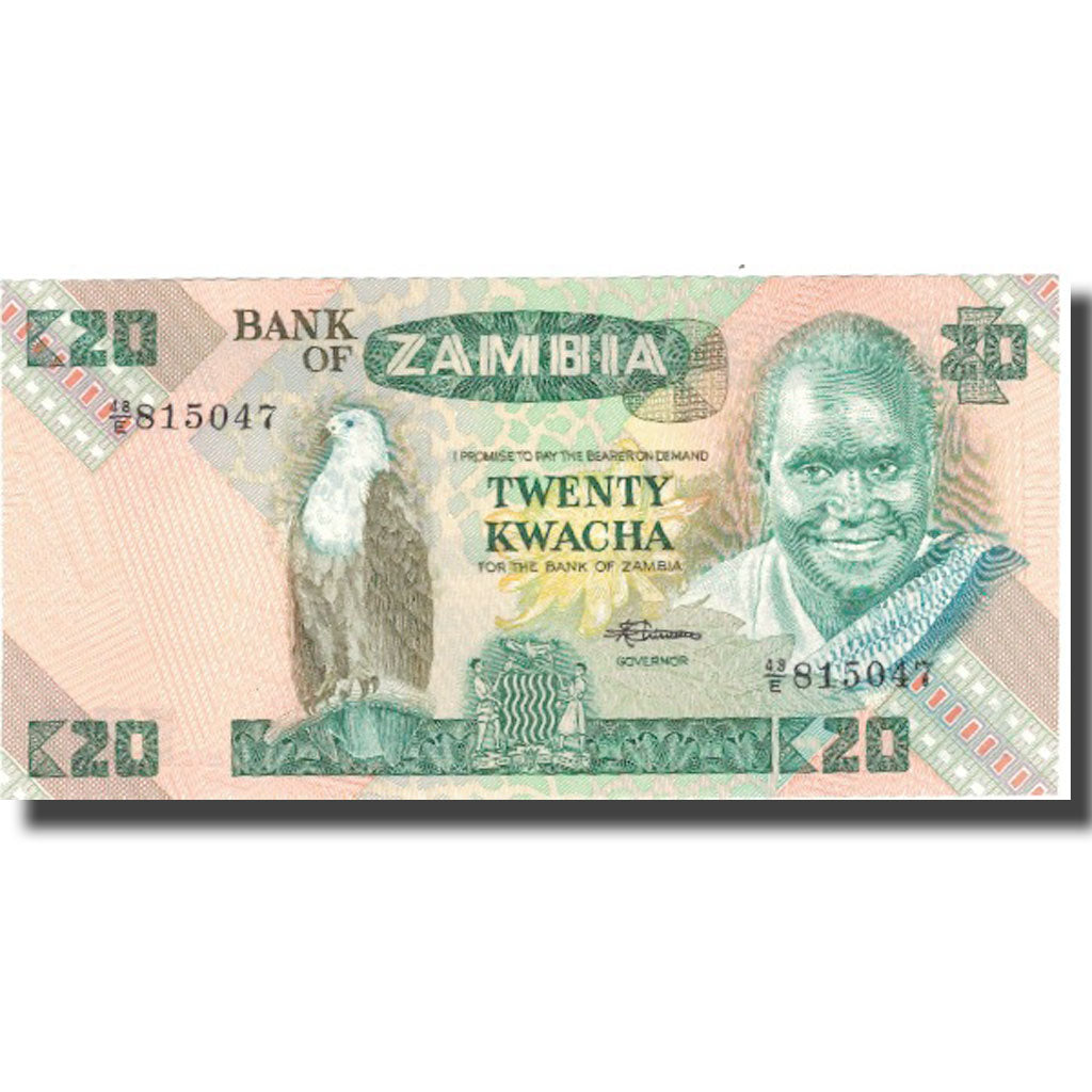 Banknote, Zambia, 20 Kwacha, Undated (1980-88), KM:27e, UNC(65-70)