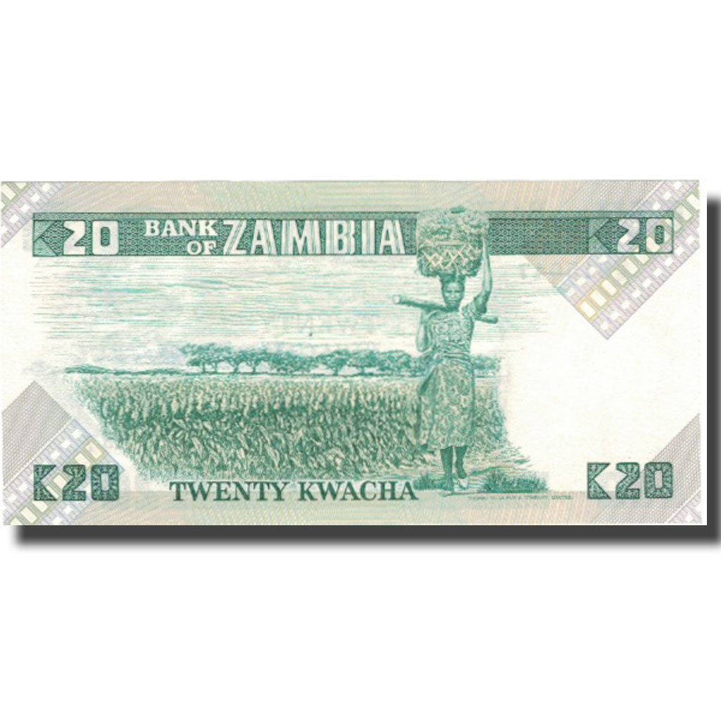 Banknote, Zambia, 20 Kwacha, Undated (1980-88), KM:27e, UNC(65-70)