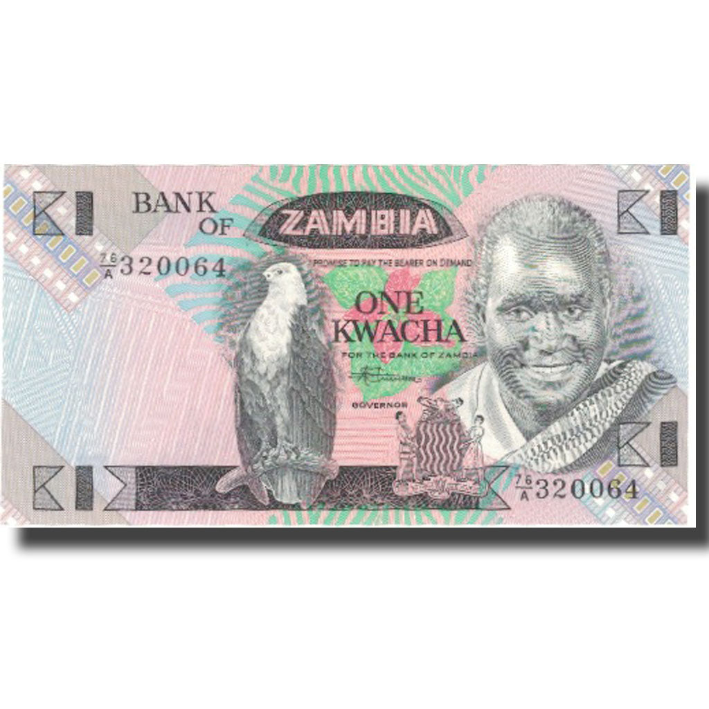 Banknote, Zambia, 1 Kwacha, Undated (1980-88), KM:23b, UNC(65-70)