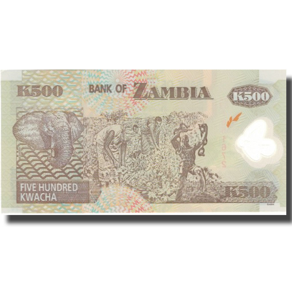 Banconote, Zambia, 500 Kwacha, 2003-11, KM:43f, FDS
