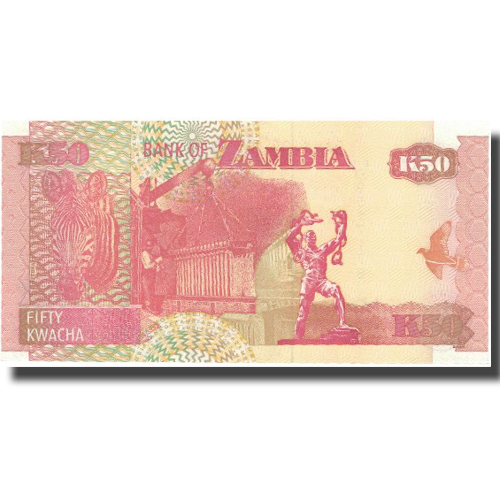Geldschein, Sambia, 50 Kwacha, 2001, 2001, KM:37c, UNZ-