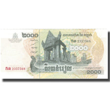 Banknot, Kambodża, 2000 Riels, 2007, 2007, KM:59a, UNC(65-70)