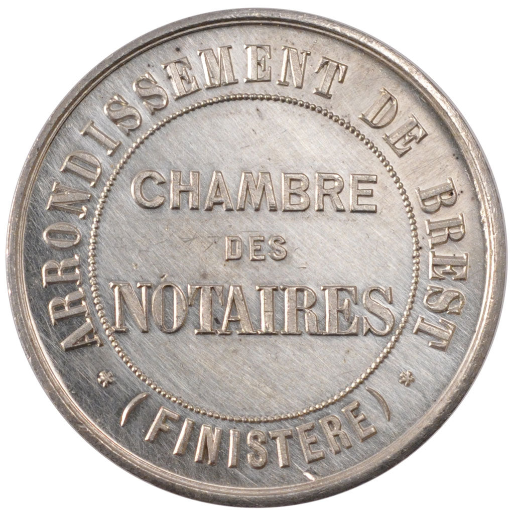 France, Notary, Token, MS(60-62), Silver, Lerouge #65, 12.00