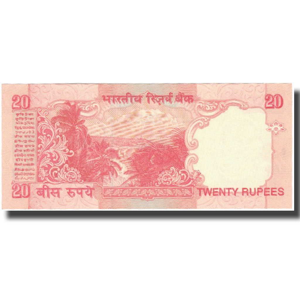 Geldschein, India, 20 Rupees, Undated (2002), KM:89Ad, VZ+