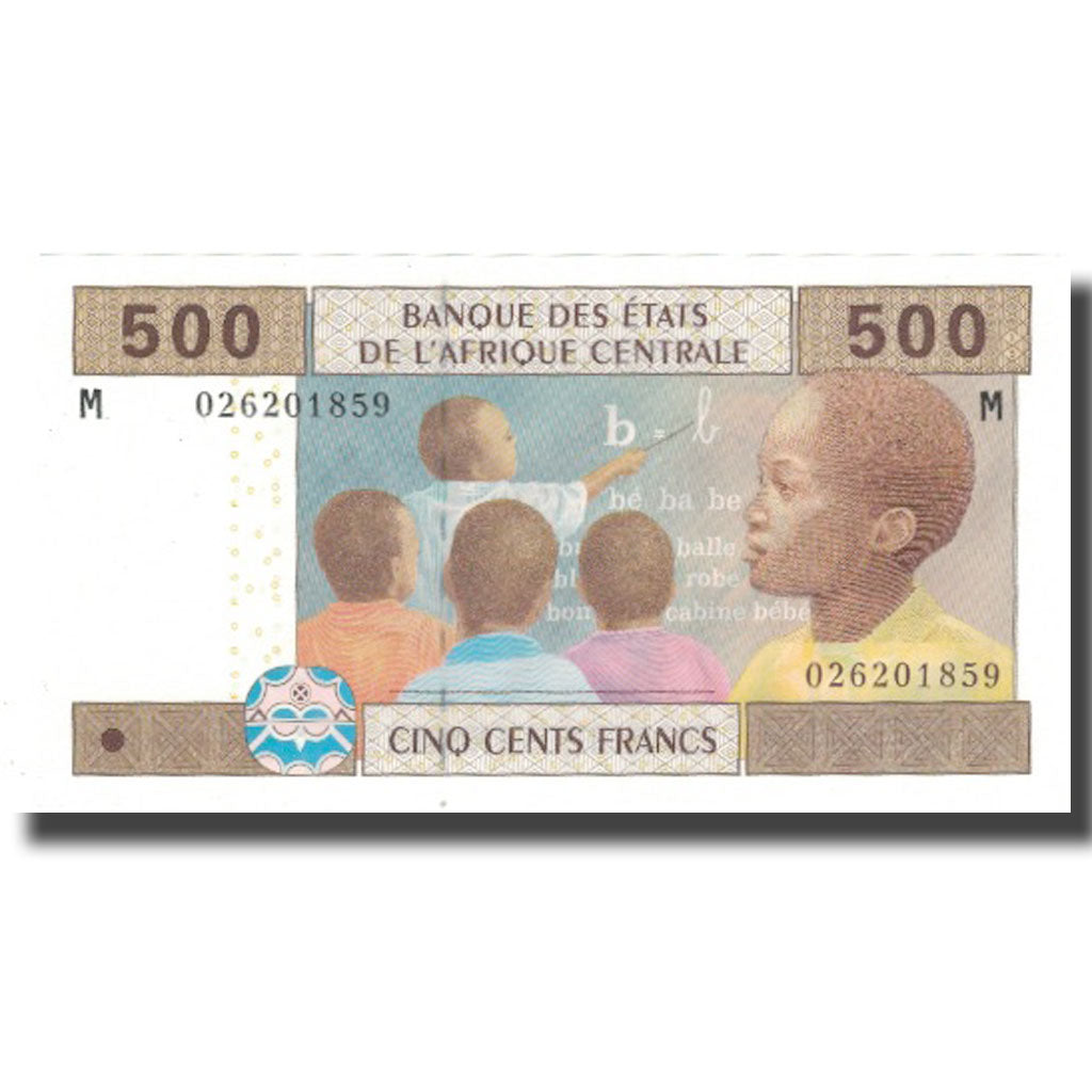 Banknote, Central African States, 500 Francs, 2002, 2002, KM:306M, UNC(65-70)