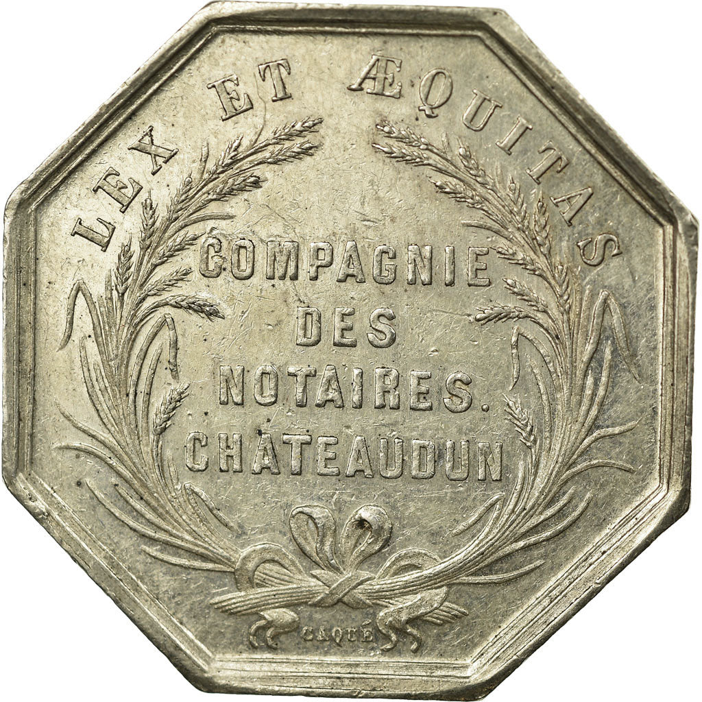 France, Token, Notaires de l'Arrondissement de Châteaudun, Pingret, MS(60-62)