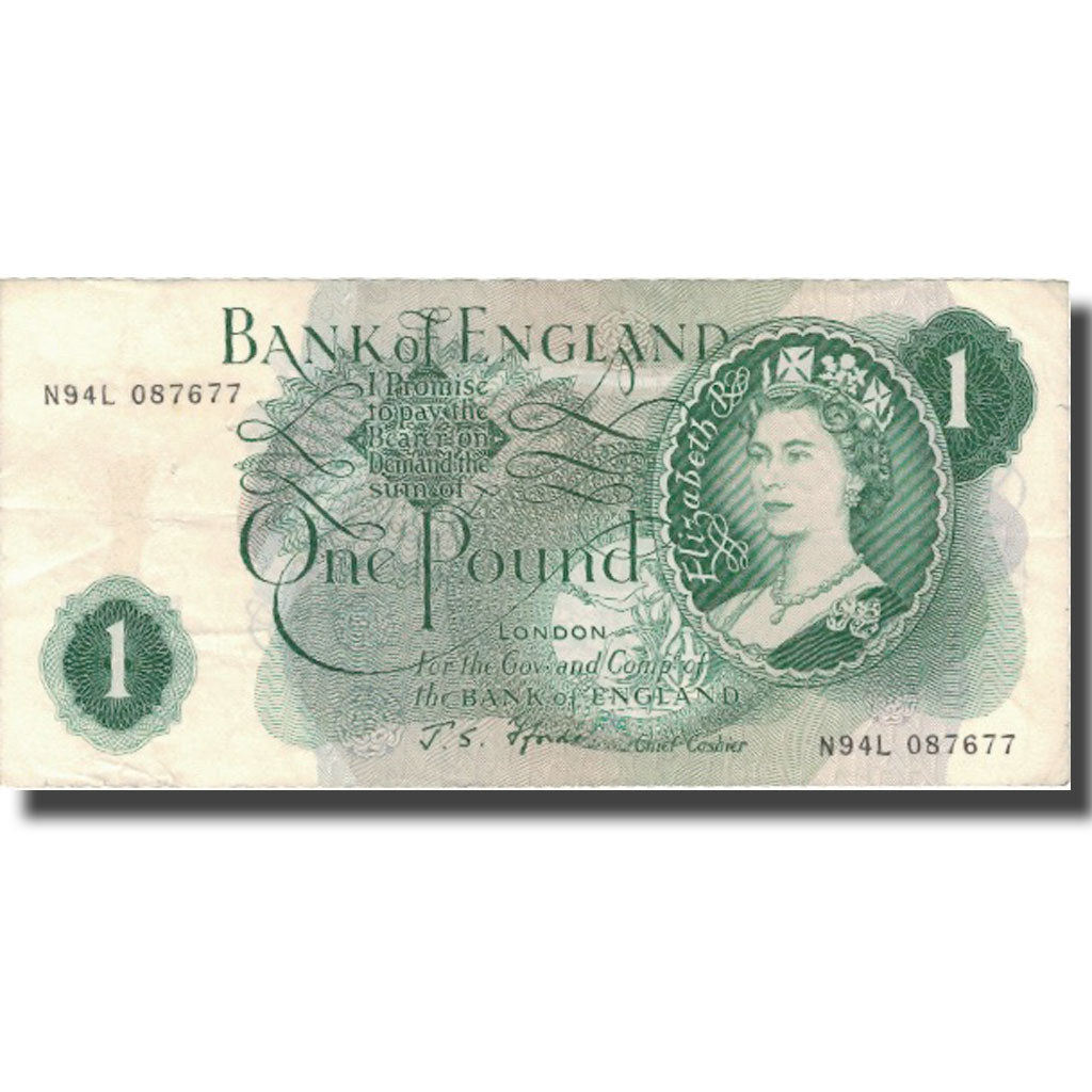 Banknote, Great Britain, 1 Pound, Undated (1960-78), KM:374e, EF(40-45)