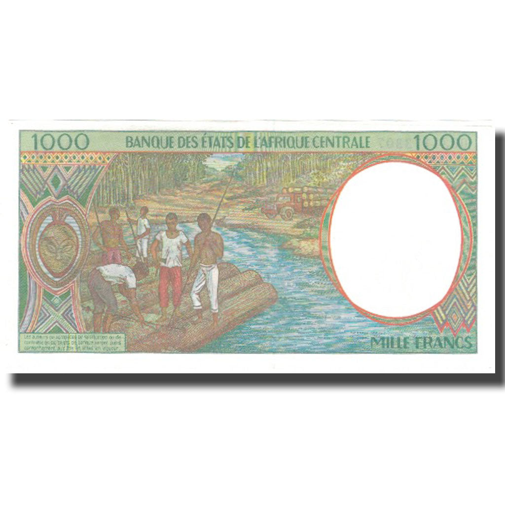 Banknote, Central African States, 1000 Francs, 1993, 2000, KM:102Cg, UNC(65-70)