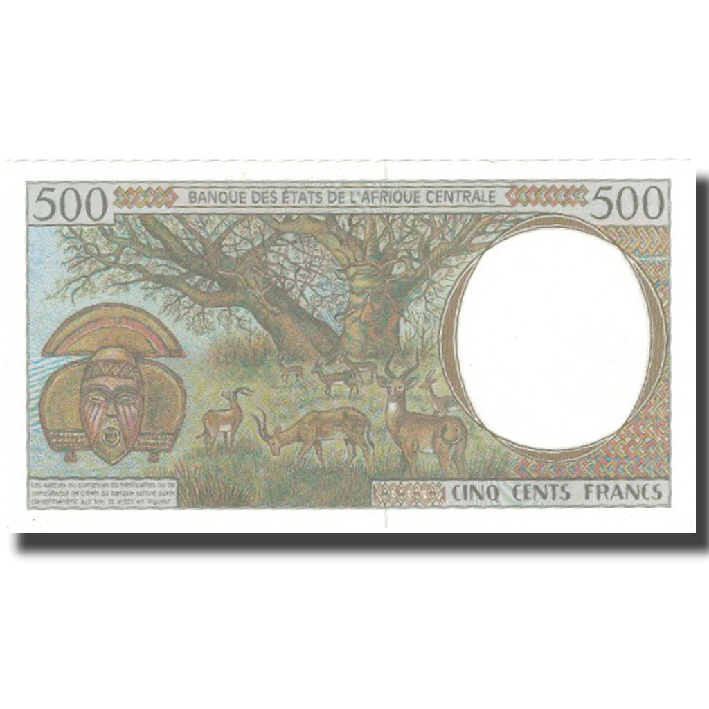 Banknote, Central African States, 500 Francs, 1993, 2000, KM:101Cg, UNC(65-70)