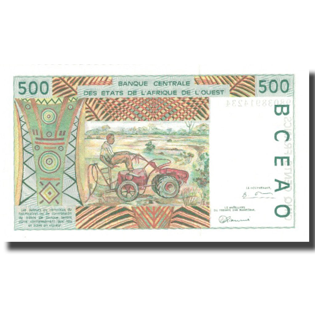 Banknote, West African States, 500 Francs, Undated (1997- ), KM:910Sc