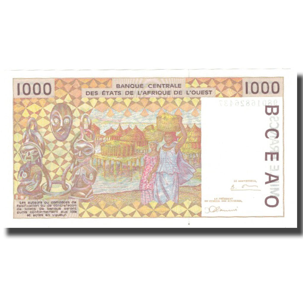 Banknote, West African States, 1000 Francs, 1991-2002, KM:311Ci, UNC(64)