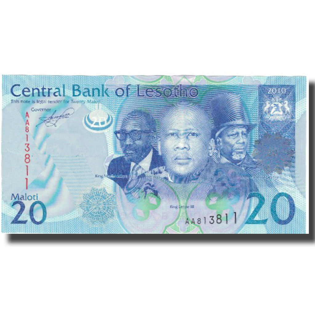 Banknot, Lesotho, 20 Maloti, 2010, 2010, KM:22, UNC(65-70)