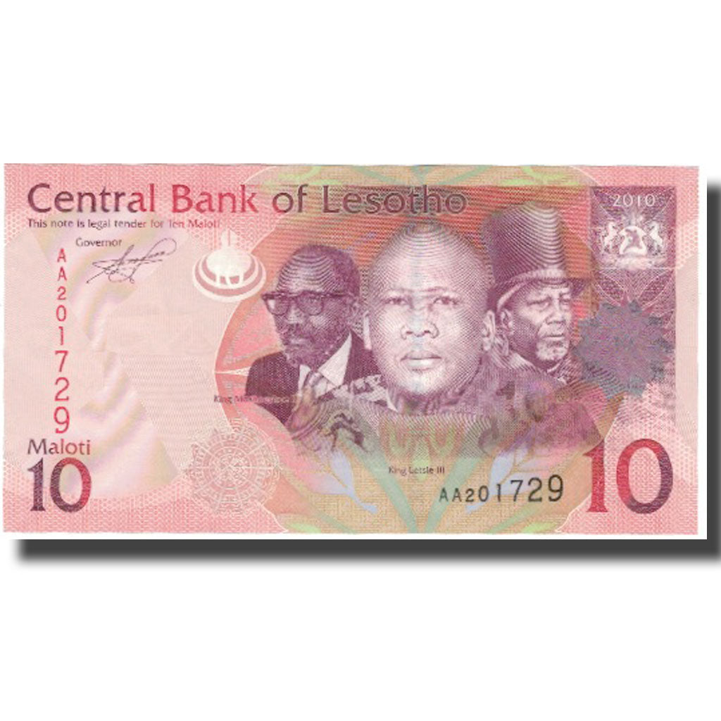 Banknote, Lesotho, 10 Maloti, 2010, 2010, KM:21, UNC(65-70)