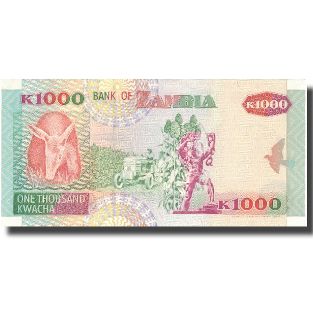 Banknote, Zambia, 1000 Kwacha, 1992, 1992, KM:40a, UNC(60-62)