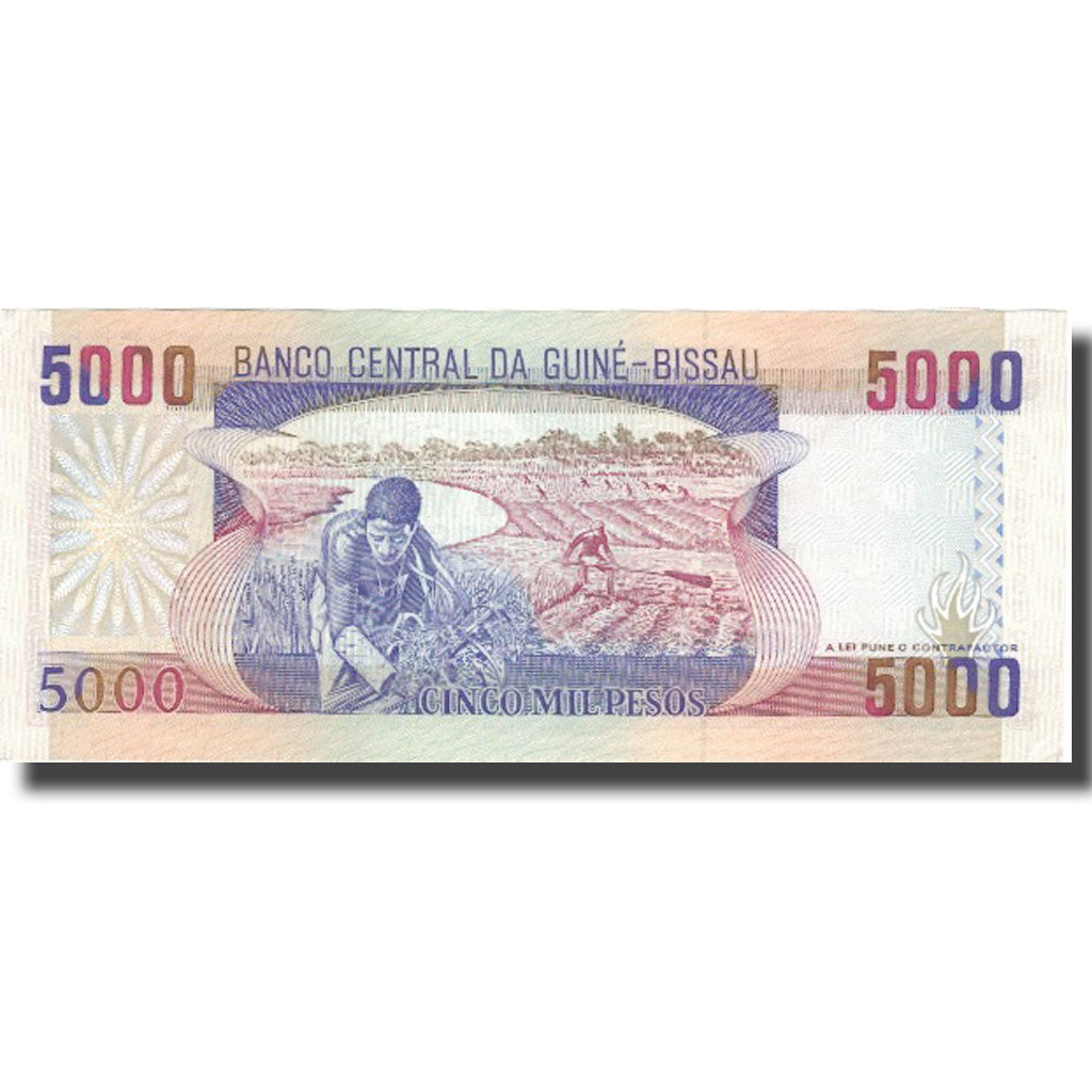 Banknote, Guinea-Bissau, 5000 Pesos, 1993, 1990-03-01, KM:14b, UNC(65-70)