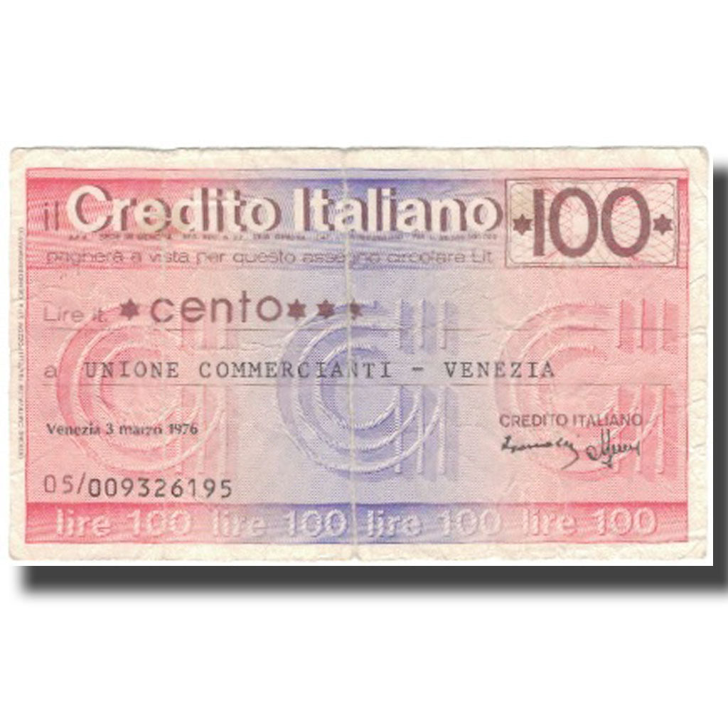 Banknote, Italy, 100 Lire, valeur faciale, 1976, 1976-05-03, VF(20-25)