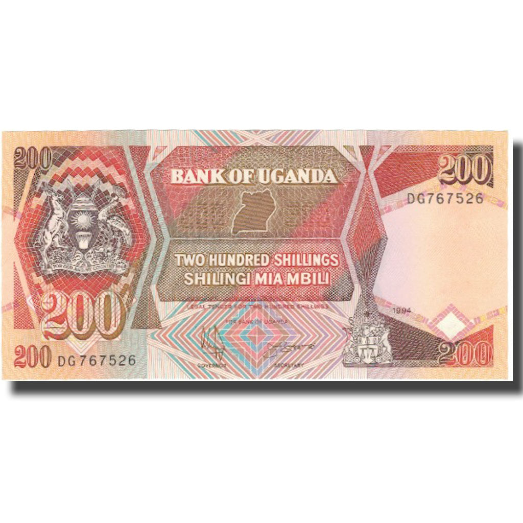 Geldschein, Uganda, 200 Shillings, 1994, 1994, KM:32b, UNZ