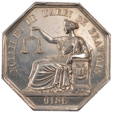 France, Notary, Token, MS(60-62), Silver, Lerouge #42, 16.00