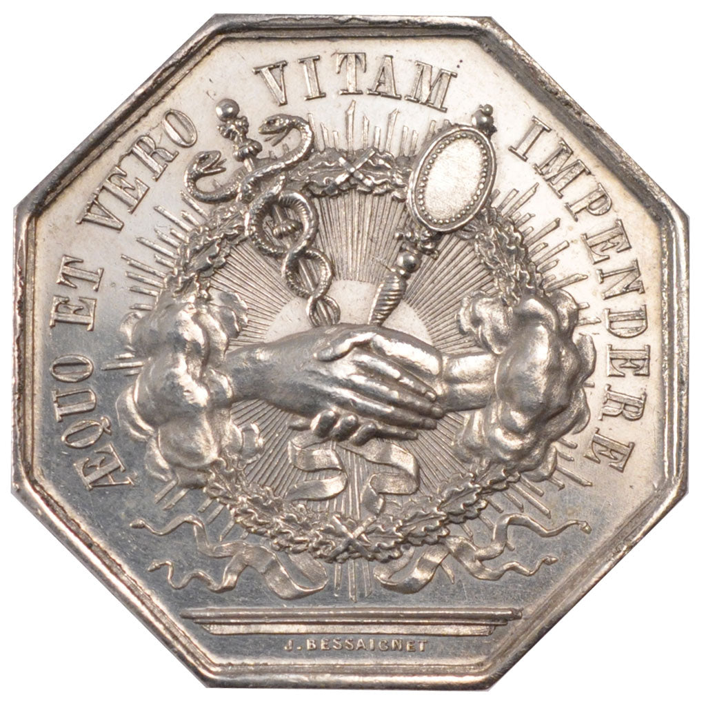 France, Notary, Token, MS(60-62), Silver, Lerouge #42, 16.00