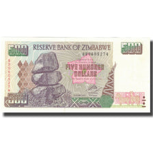 Biljet, Zimbabwe, 500 Dollars, 2001, 2001, KM:10, NIEUW