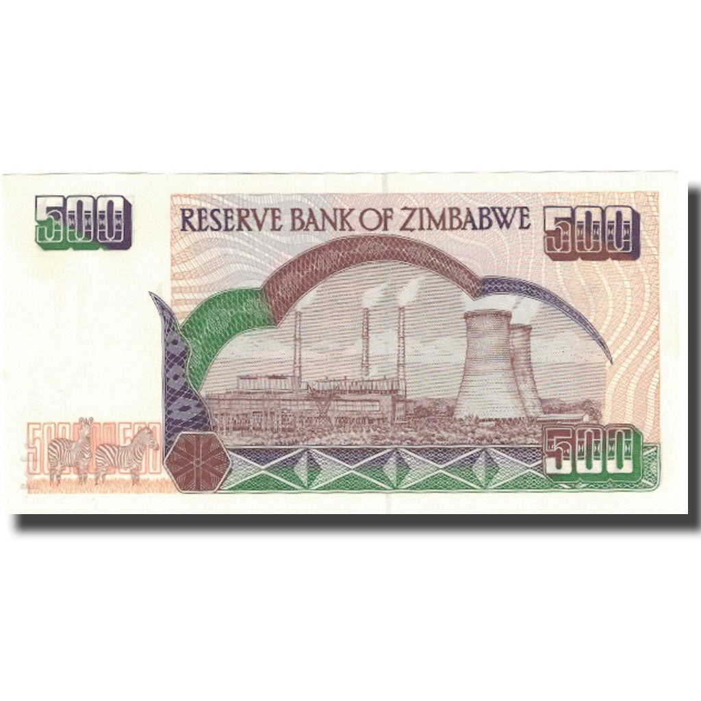 Biljet, Zimbabwe, 500 Dollars, 2001, 2001, KM:10, NIEUW