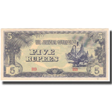 Billet, Birmanie, 5 Rupees, Undated (1944), KM:15b, SUP+