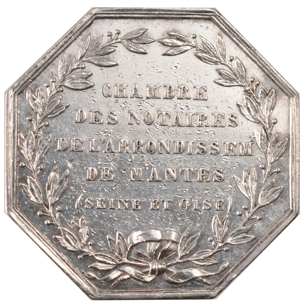 France, Notary, Token, EF(40-45), Silver, Lerouge #182, 11.00