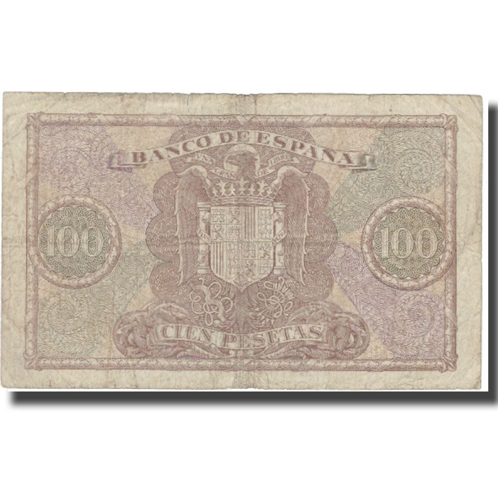 Banconote, Spagna, 100 Pesetas, 1940, 1940-01-09, KM:118a, B+