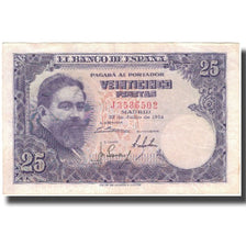 Banconote, Spagna, 25 Pesetas, 1954, 1954-07-22, KM:147a, BB